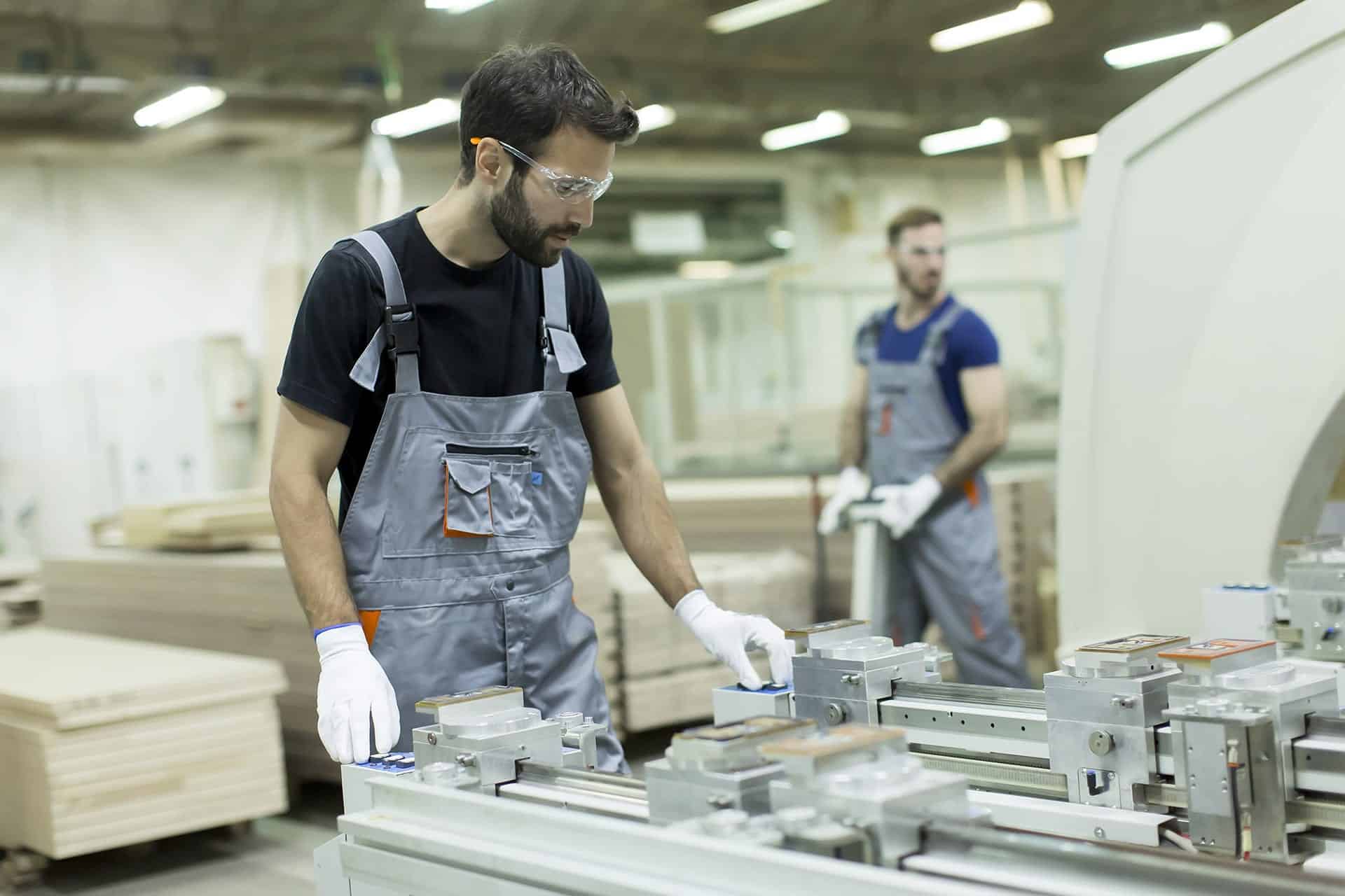 Two,Male,Workers,Working,In,Furniture,Industry,And,Creating,Custom
